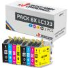 Pacote compatível 8 x BROTHER LC-123 Premium