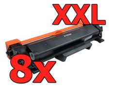 Pacote compatível 8 X Brother TN-2420 XXL