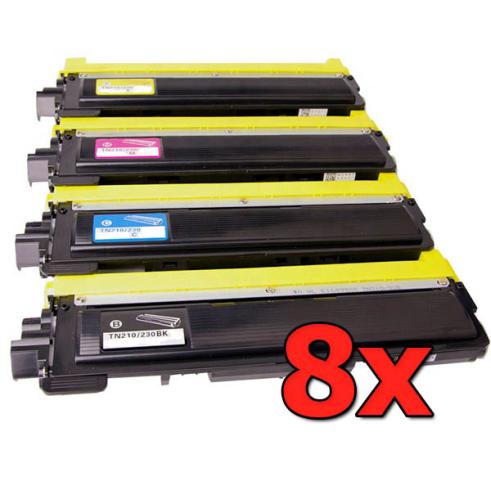 Pacote compatível 8 x BROTHER TN-230 TN-210