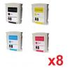 Pacote compatível 8 x HP 88 XL remanufaturado