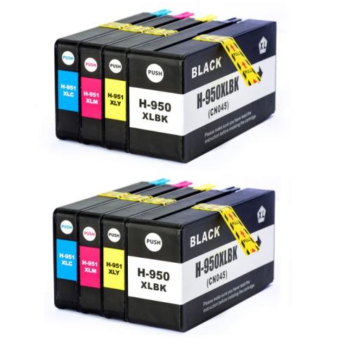 Pacote compatível 8 x HP 950 XL e 951 XL