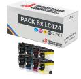 Compatível Pack 8x Brother LC424