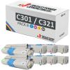 Compatível Pack 8x OKI C301 / C321