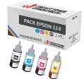 Compatível PACK Epson 113 Frascos de Tinta Pigmentado