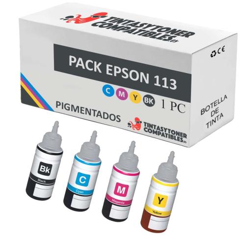 Compatível PACK Epson 113 Frascos de Tinta Pigmentado