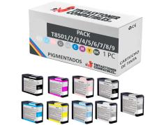 Compatível PACK Epson T8501/2/3/4/5/6/7/8/9 de TInta Pigmentada