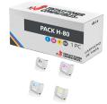 Compatível PACK HP 80 Tinta Pigmentada