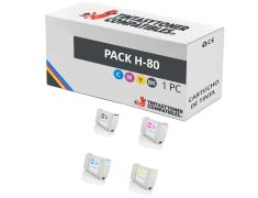 Compatível PACK HP 80 Tinta Pigmentada