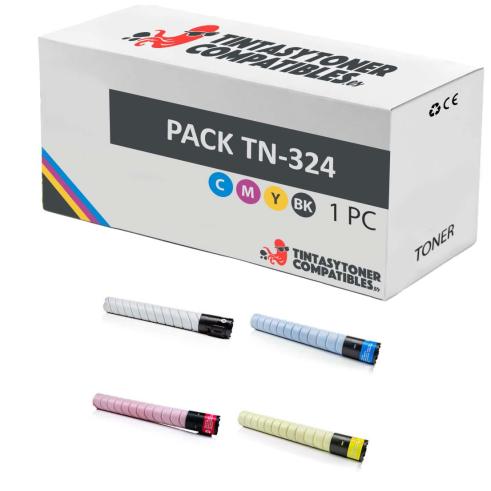 Compatível PACK KONICA MINOLTA BIZHUB C258 / C308 / C368 / TN324