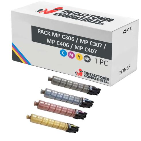 Compatível PACK Ricoh Aficio MP C306 / MP C307 / MP C406 / MP C407