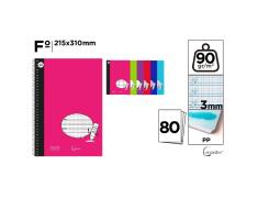 Caderno Básico PP Fo 80 Folhas 3 mm 90 G/m2