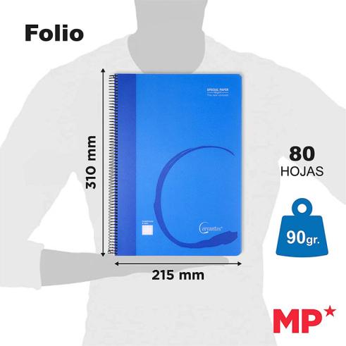 Caderno Espiral Cervantes Capa Plástica de 80 Folhas 90g