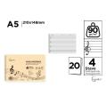 Caderno Musical 4 Pautas A5