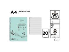 Caderno Musical 8 Pautas A4