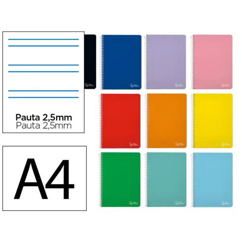 WITTY A4 ESPIRAL CADERNO ESPIRAL CAPA DURA GUIA ESTREITA 2,5 MM PAPEL DE LÍDER