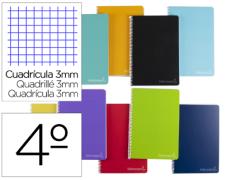 QUARTO CADERNO ESPIRAL WITTY HARD COVER 3MM CHECKS LEADERPAPER