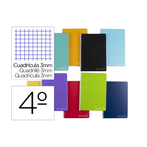 QUARTO CADERNO ESPIRAL WITTY HARD COVER 3MM CHECKS LEADERPAPER