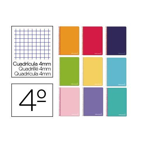 QUARTO CADERNO ESPIRAL WITTY HARD COVER CHECKED 4 MM LIDERPAPER