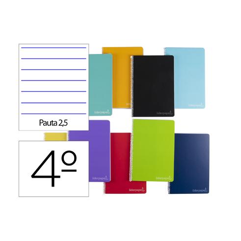 WITTY QUARTO ESPIRAL CADERNO ESPIRAL CAPA DURA GUIA ESTREITA 2,5 MM PAPEL DE LÍDER