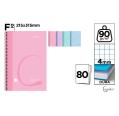 Caderno Espiral Fº 80 Folhas 90 G/M² Pastel
