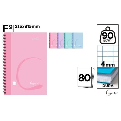 Caderno Espiral Fº 80 Folhas 90 G/M² Pastel