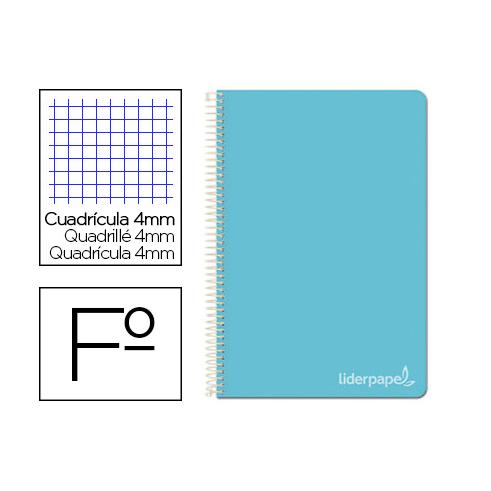 NOTEBOOK ESPIRAL HARDCOVER FOLIO 4MM PAPEL LÍDER AZUL VERIFICADO
