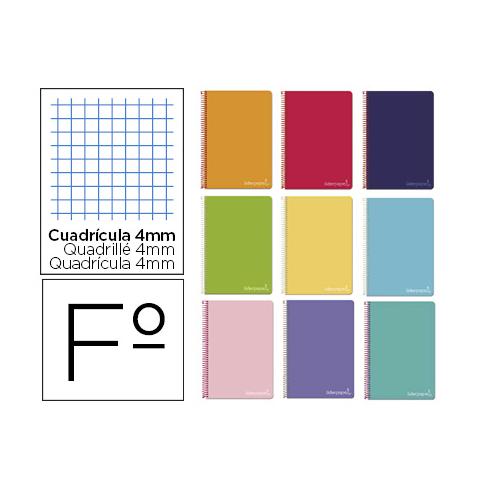 HARDCOVER SPIRAL FOLIO NOTEBOOK 4MM VERIFICAR CORES ASSORTADAS PAPEL LIDER