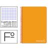 SPIRAL NOTEBOOK FOLIO HARD COVER CHECKED 4 MM PAPEL LARANJA