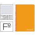 SPIRAL NOTEBOOK FOLIO HARD COVER CHECKED 4 MM PAPEL LARANJA