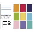 CADERNO ESPIRAL FÓLIO WITTY CAPA LISTRADA HORIZONTAL 8 MM LIDERPAPER