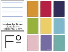 CADERNO ESPIRAL FÓLIO WITTY CAPA LISTRADA HORIZONTAL 8 MM LIDERPAPER