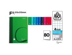 Caderno MP Grade Espiral 4x4mm Capa Mole 80 Folhas 60g