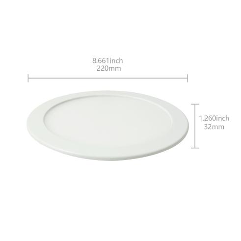 LUZ PARA BAIXO LED E6 SLIM / LUZ BRANCA 18W 6000K (200-210mm) QUADRO BRANCO