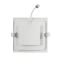 LUZ PARA BAIXO LED E6 SLIM / 18W NATURAL LIGHT 4000K (200-210mm) QUADRO QUADRADO BRANCO