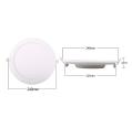 LUZ PARA BAIXO LED E6 SLIM / 20W LUZ NATURAL 4000K (220-230mm) QUADRO BRANCO
