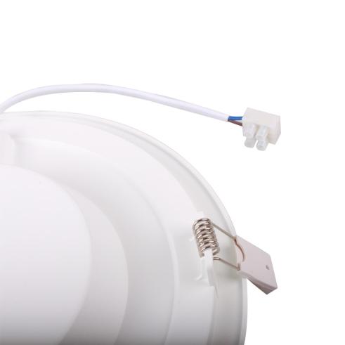 LUZ PARA BAIXO LED E6 SLIM / 20W LUZ NATURAL 4000K (220-230mm) QUADRO BRANCO
