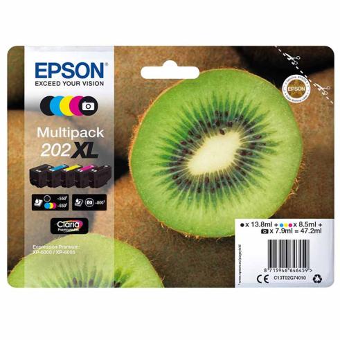 Epson 202XL Pacote de 5 Originais