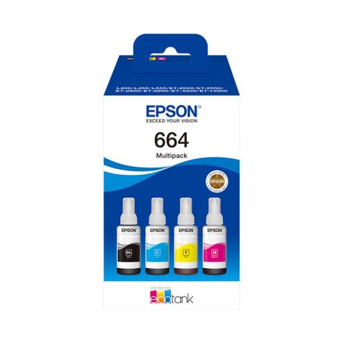 Epson T664 Pacote de 4 Fracos Originais