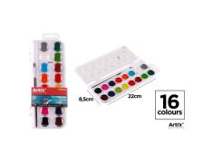 Estojo de Tintas Aquarela Semi Seca 16 Cores