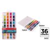 Estojo de Tintas Aquarela Semi Seca 36 Cores