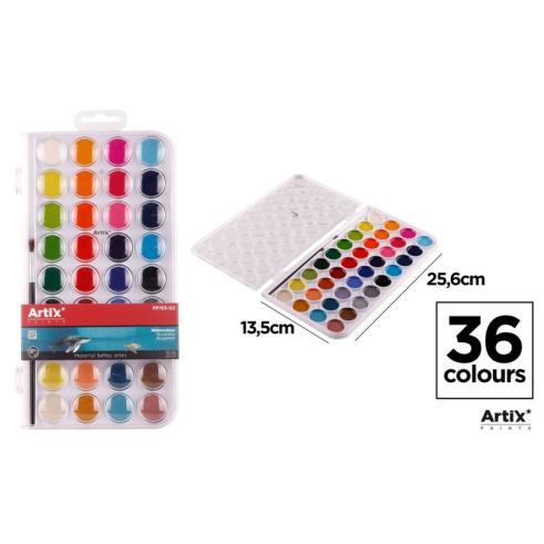 Estojo de Tintas Aquarela Semi Seca 36 Cores