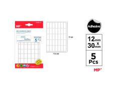 Etiquetas Autoadesivas Retangulares Brancas 12x30mm 175u