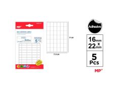Etiquetas Autoadesivas Retangulares Brancas 16x22mm 210u
