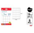 Etiquetas Autoadesivas Retangulares Brancas 19x27mm 125u