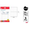 Etiquetas Autoadesivas Retangulares Brancas 20x75mm 50u