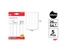 Etiquetas Autoadesivas Retangulares Brancas 26x54mm 60u