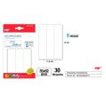 Etiquetas Autoadesivas Retangulares Brancas 35x82mm 30u