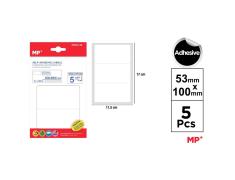 Etiquetas Autoadesivas Retangulares Brancas 53x100mm 15u