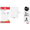 Etiquetas Autoadesivas Retangulares Brancas 8x20mm 350u