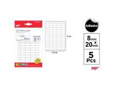 Etiquetas Autoadesivas Retangulares Brancas 8x20mm 350u